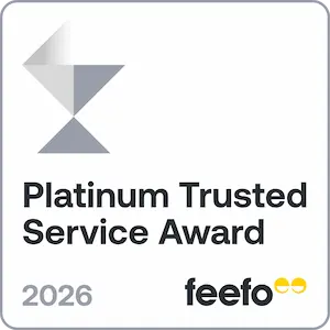 Feefo Platinum Trusted Service Award 2026 badge